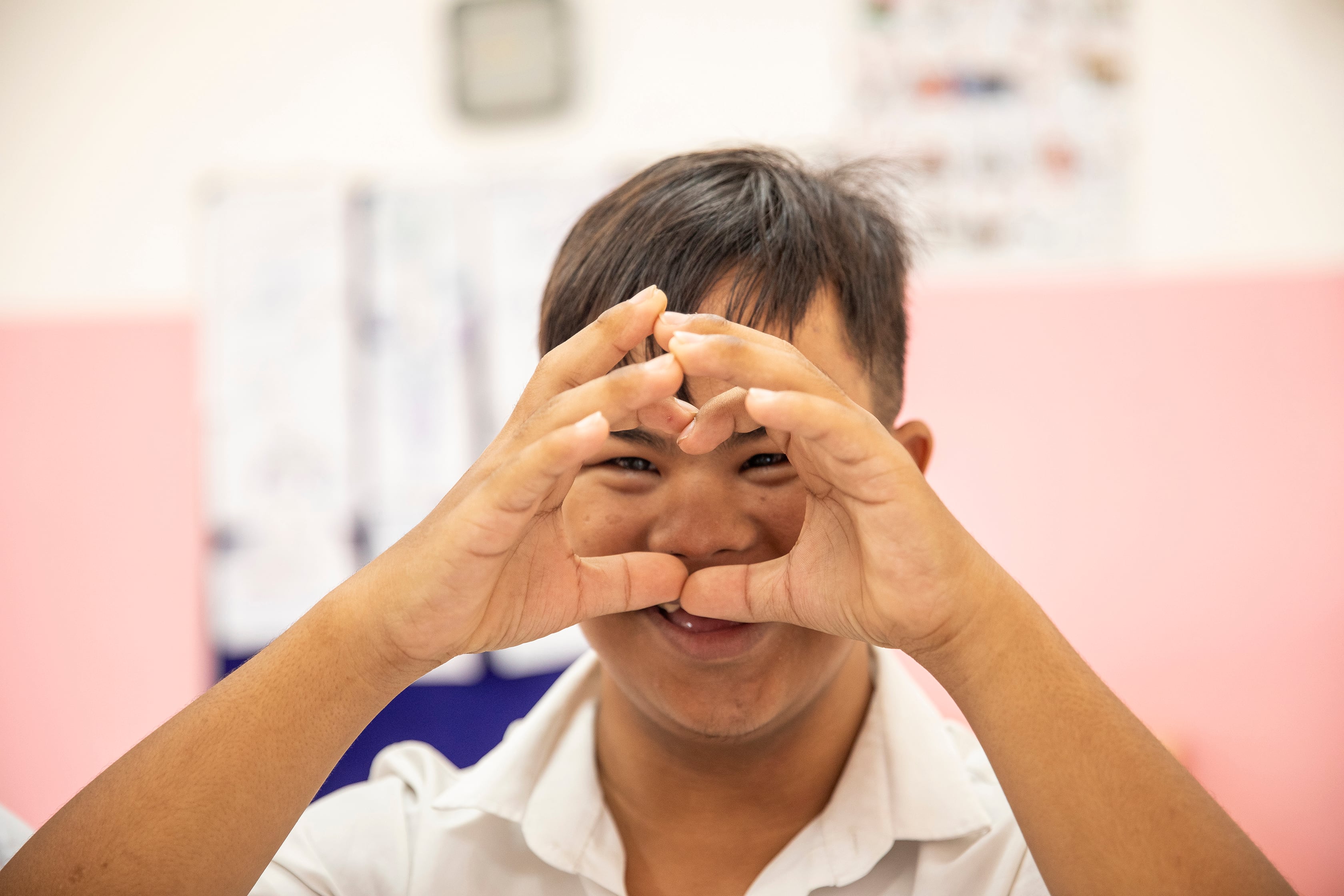 Students and volunteers at Rabbit School