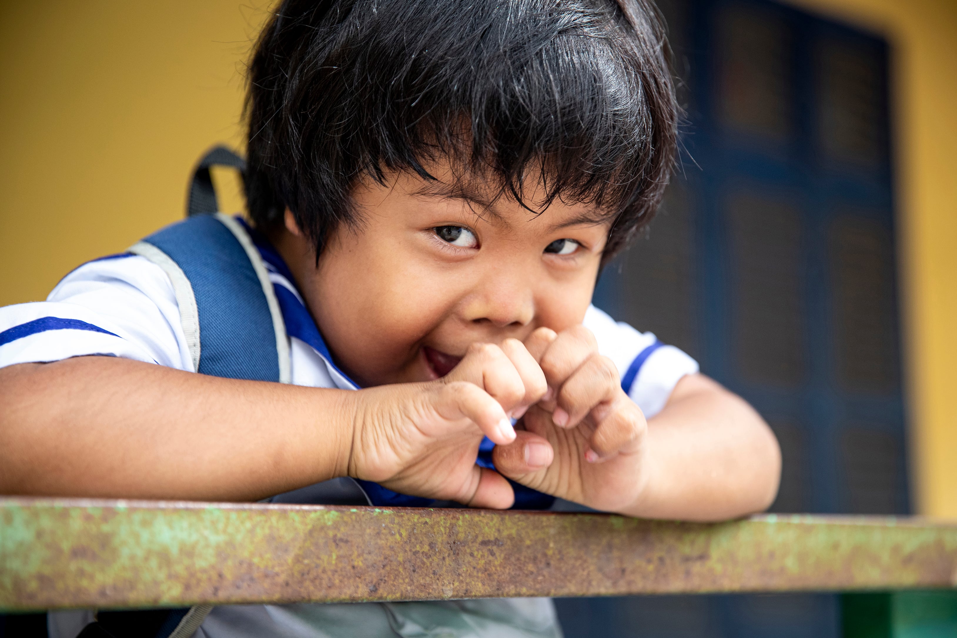 Students at Rabbit School learning and growing together
