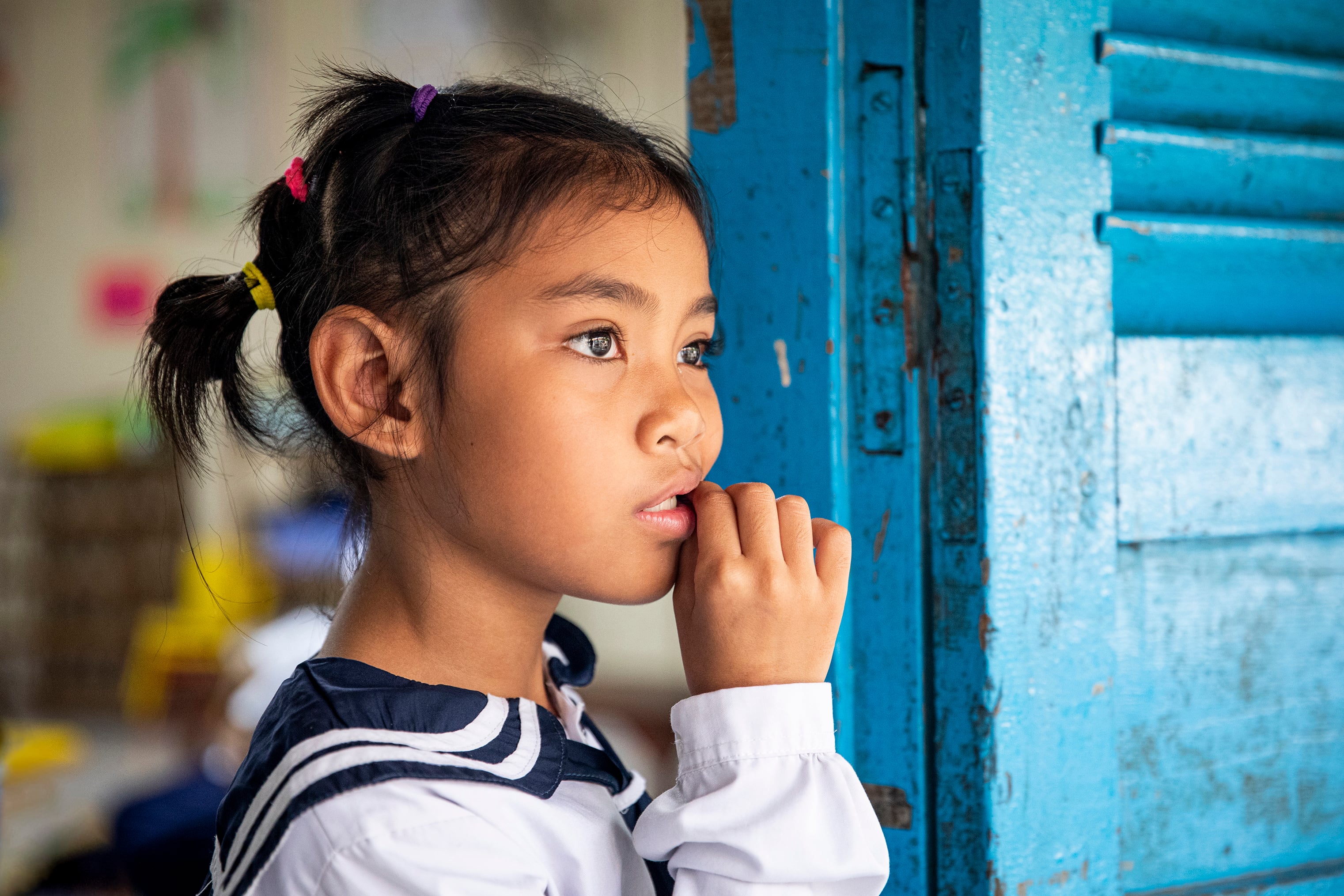 Students at Rabbit School learning and growing together
